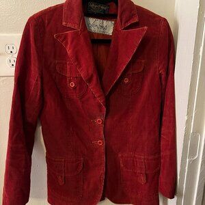 Red Corduroy Fall Jacket